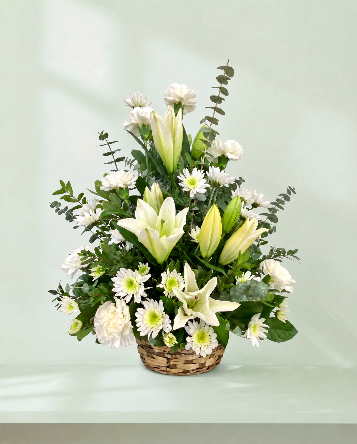 Peaceful White Lilies